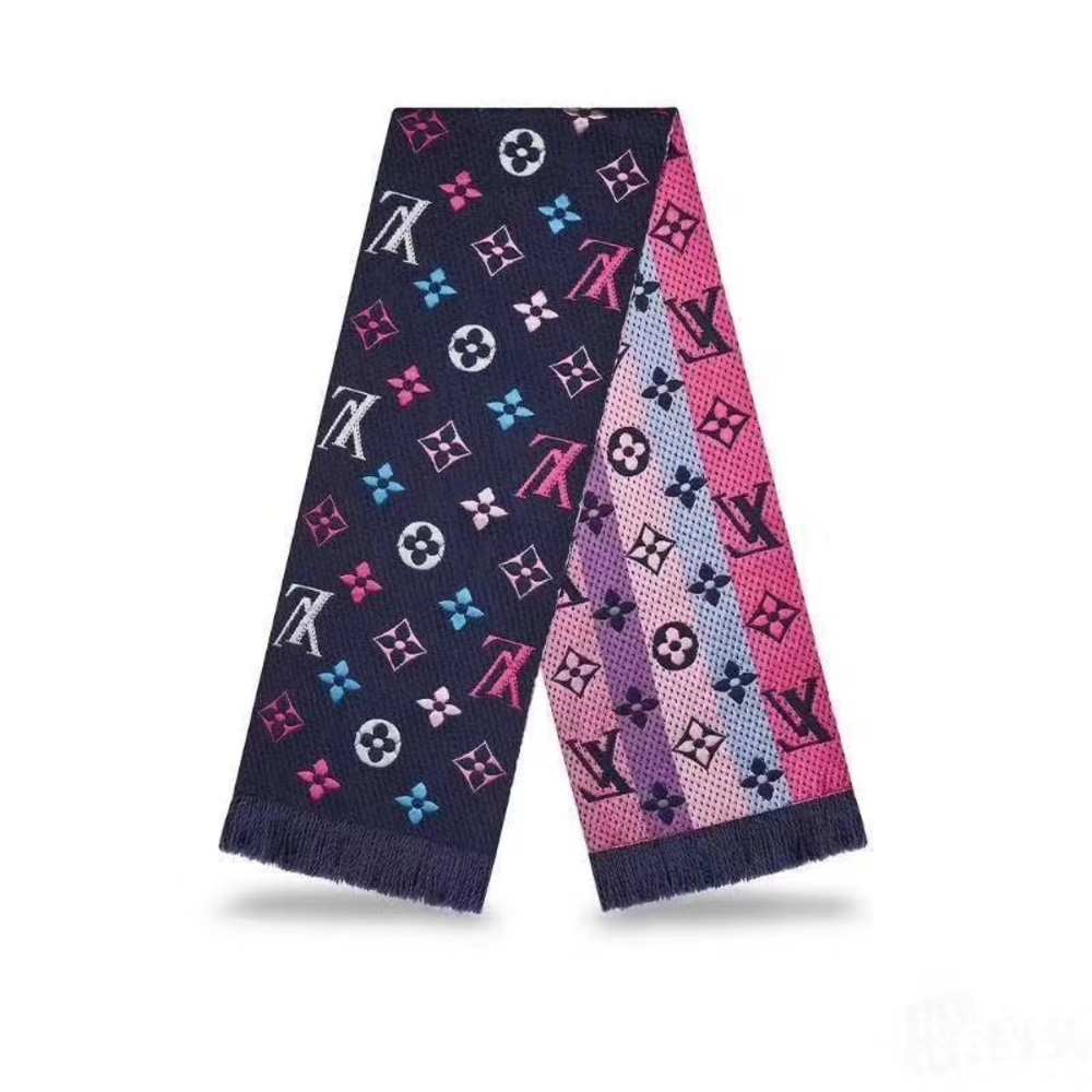 Louis Vuitton Logomania Rainbow Wool Scarf